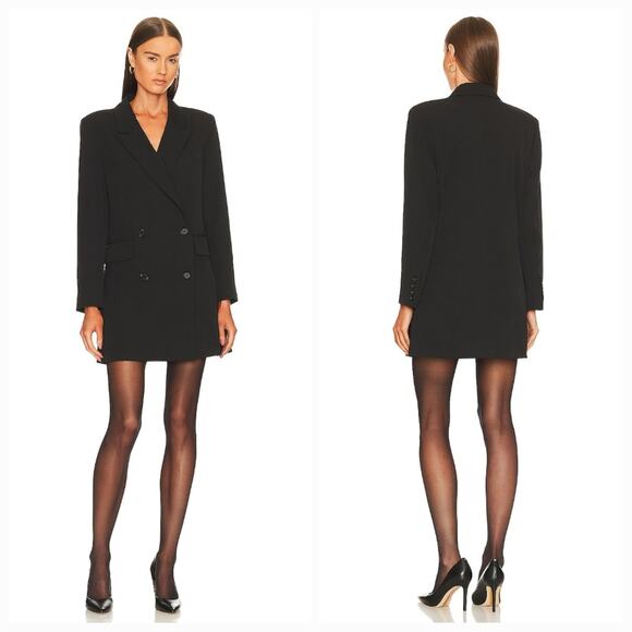 LPA Jackets & Blazers - LPA Double Breasted Blazer Dress in Black XXS